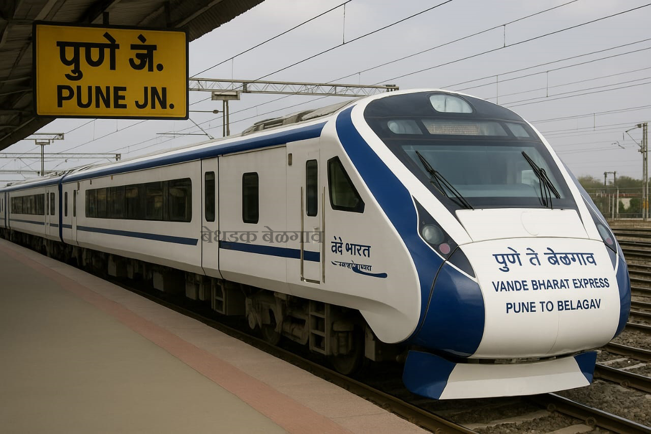 पुणे–बेळगाव वंदे भारत एक्स्प्रेस लवकरच धावणार; प्रवासाचा वेळ वाचणार, सोयीसुद्धा वाढणार