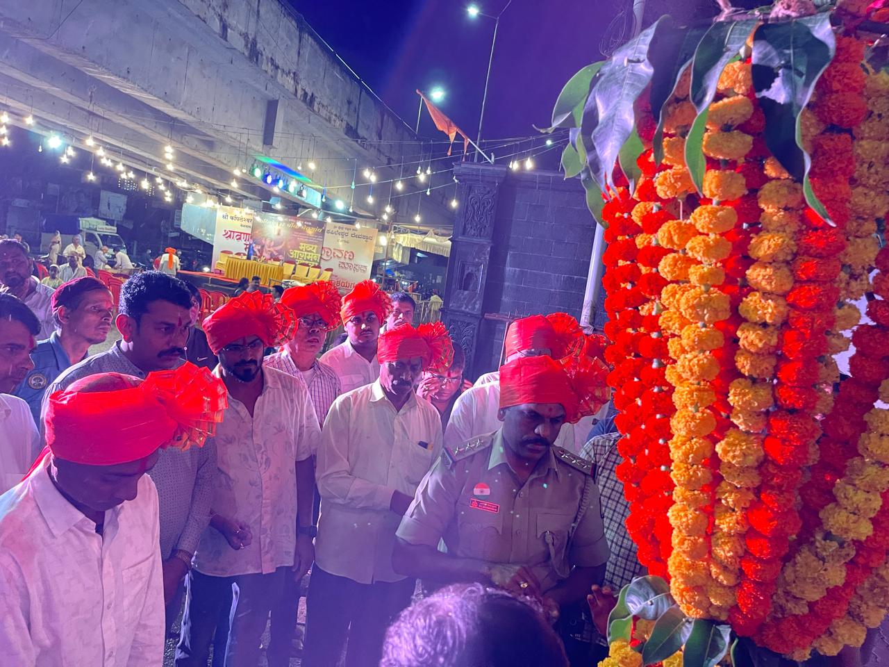 कपिलेश्वर चौक गणेशोत्सव मंडपाच्या खांब पूजनाचा सोहळा उत्साहात