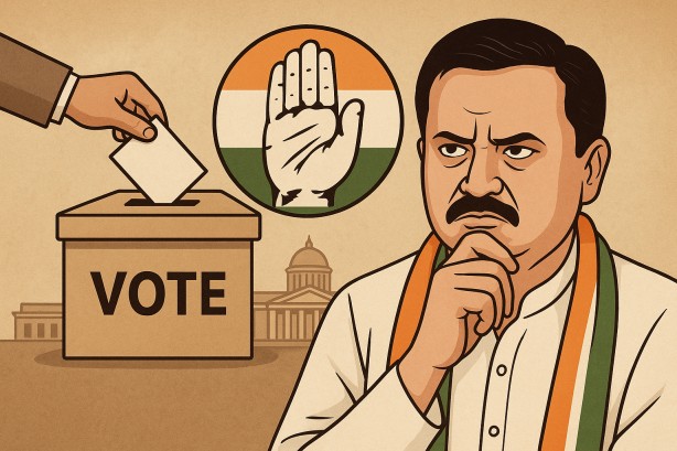 बेळगाव महापालिका निवडणुकीतील अनियमिततेवर काँग्रेस गप्प, आज मात्र मतदान प्रक्रियेवर टीका.