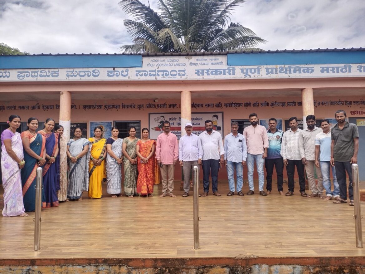 मराठी गावांवर कानडीकरणाचा वरवंटा ! मराठी शाळेत कन्नड शाळा वर्ग भरविण्यास सावगाव ग्रामस्थांचा ठाम विरोध