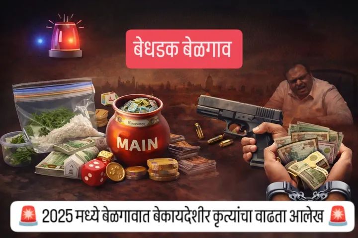 बेळगाव शहरात बेकायदेशीर कृत्यांमध्ये वाढ; अंमली पदार्थ, मटका व शस्त्रप्रकरणे चिंताजनक