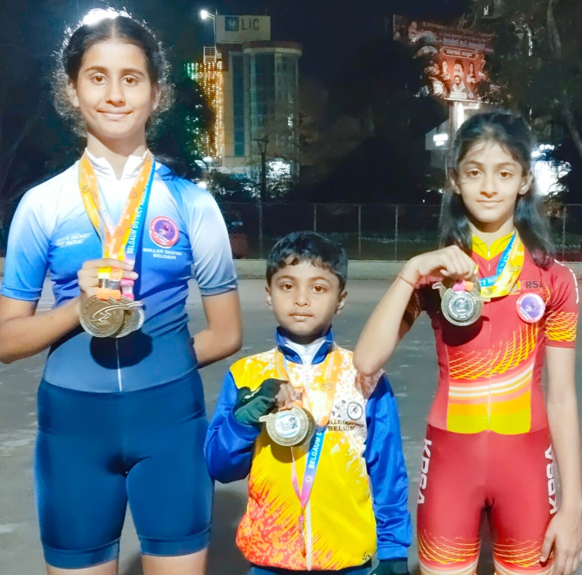 गोवा येथील स्केटिंग स्पर्धेत बेळगांवच्या स्केटर्सची चमकदार कामगिरी