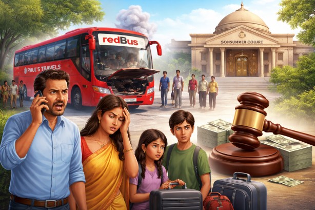 बेळगांव ग्राहक मंचाचा मोठा निर्णय: बस बिघाड प्रकरणी redBus आणि Pauls Travels दोषी