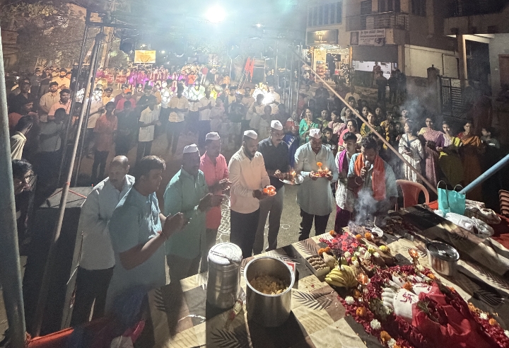 ग्रामीणचा राजा पाट पूजन सोहळा जल्लोषात; पाईपलाईन रोड विजयनगर, बेळगाव येथे भक्तिमय वातावरण
