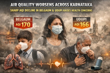 राज्यातील हवेची गुणवत्ता चिंताजनक; बेळगाव व उडुपीत AQI झपाट्याने घसरला