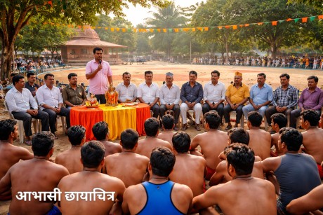 खादरवाडी येथे श्री जय हनुमान तालीमच्या मैदानाबाबत बैठक; 12 एप्रिल रोजी कुस्ती मैदान