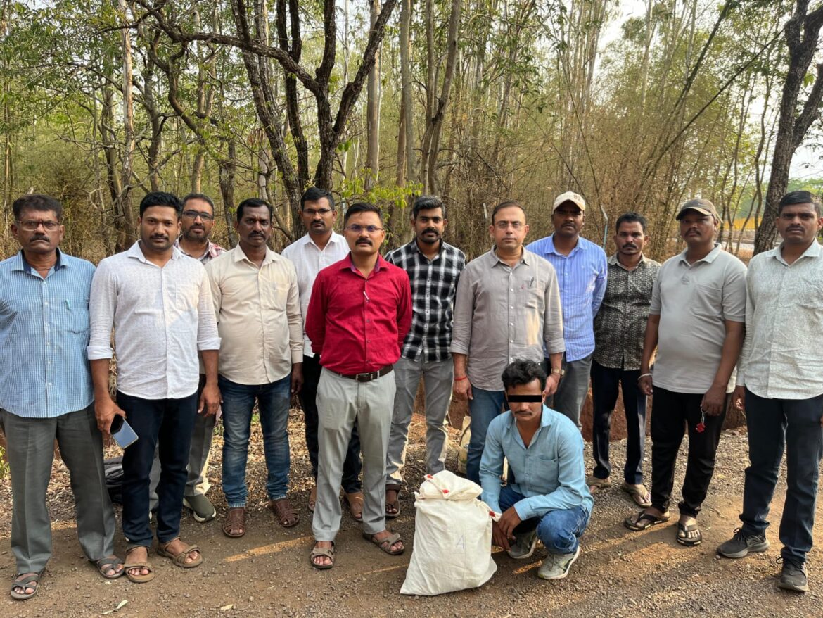 One Arrested in Ganja Peddling Case; Contraband Worth ₹3 Lakh Seized