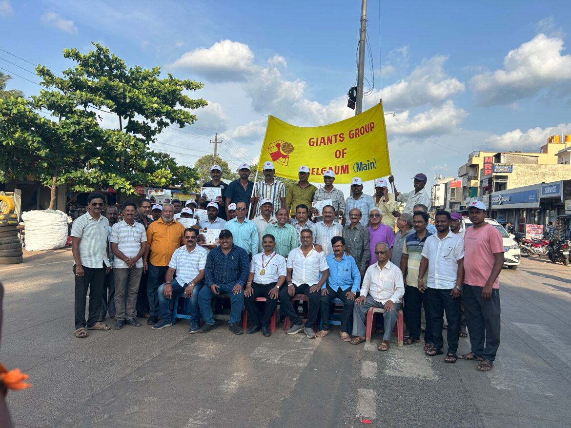 Giants Group of Belgaum Main Organises Unique Felicitation Program for Social Workers
