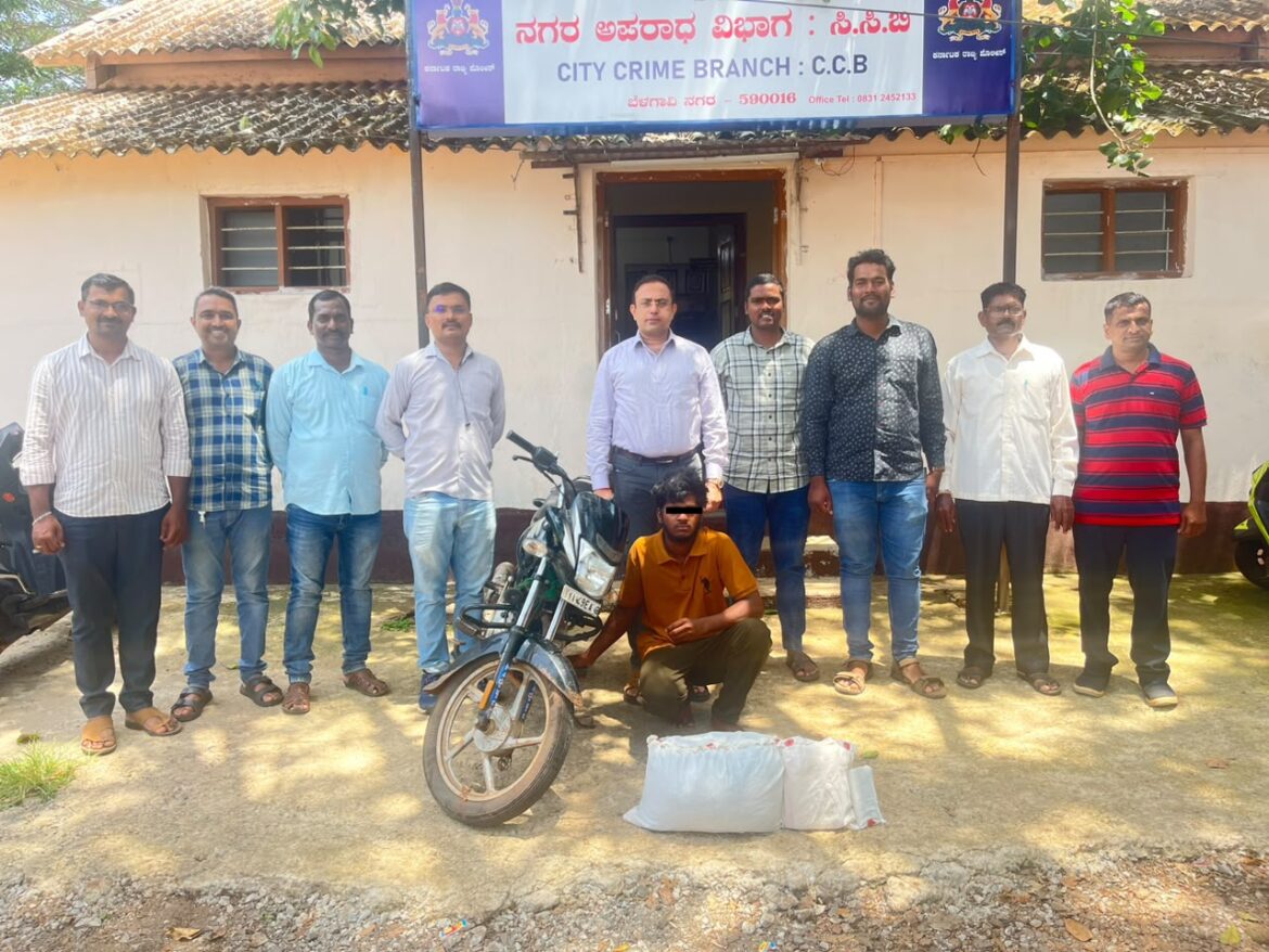 One Arrested in Ganja Trafficking Case; Contraband and Property Worth ₹1.85 Lakh Seized