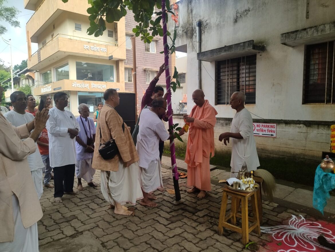 इस्कॉनतर्फे श्रीकृष्ण जन्माष्टमी मंडपाची मुहूर्तमेढ संपन्न