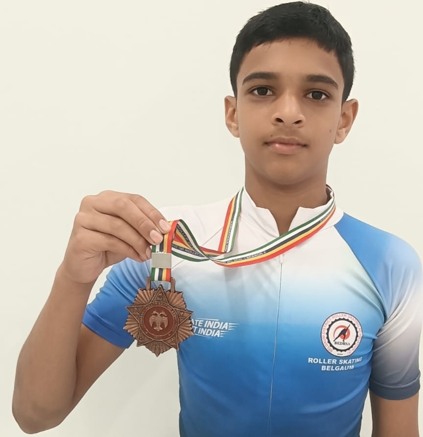राज्यस्तरीय स्केटिंग स्पर्धेत बेळगावच्या सर्वेश पाटीलची चमकदार कामगिरी