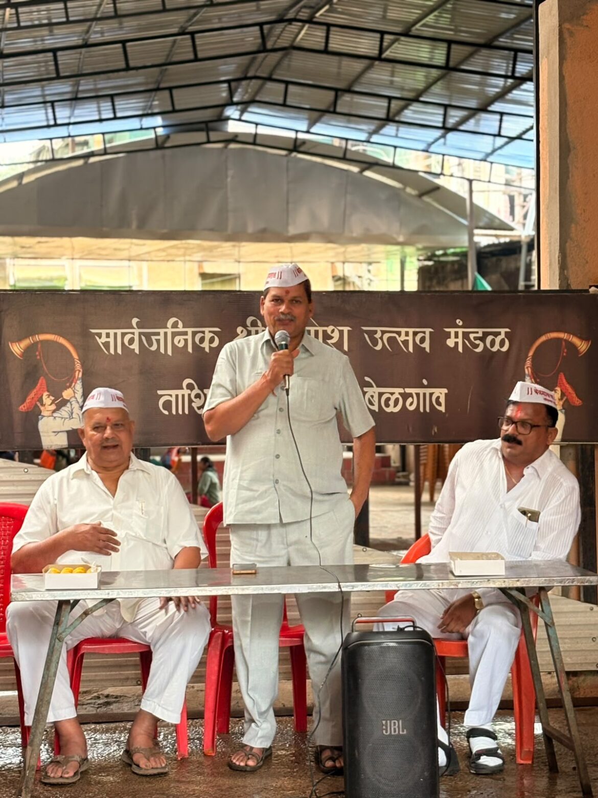 ताशिलदार गल्ली गणेशोत्सव मंडळातर्फे मूर्तिमेढ व खांबापूजन