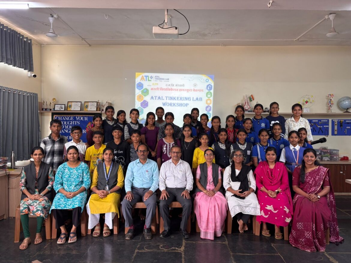 मराठी विद्यानिकेतनच्या अटल टिंकरिंग लॅबमध्ये ३८ विद्यार्थ्यांनी घेतला विज्ञान-तंत्रज्ञानाचा अनुभव