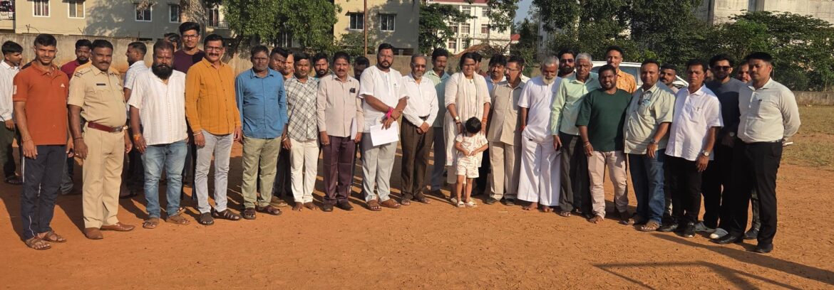 बेळगावच्या ऐतिहासिक दसरा उत्सवाच्या तयारीला वेग; मराठी विद्यानिकेतन मैदानाची पाहणी