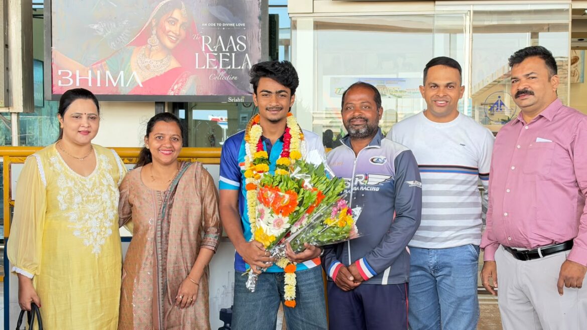 जागतिक स्केटिंग स्पर्धेत सहभागी होऊन देवेन बामणेचे बेळगावात आगमन