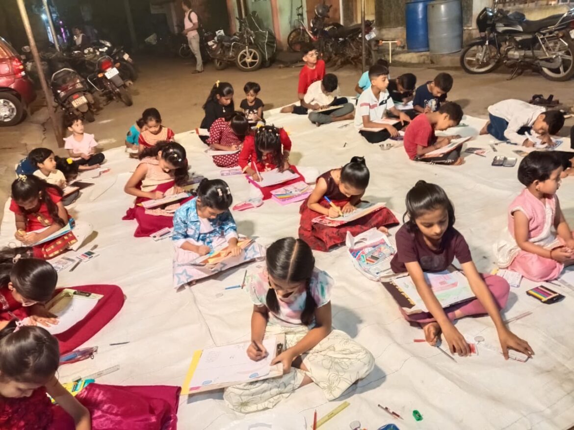मारुती गल्ली, मच्छे येथे नवरात्रोत्सवानिमित्त भव्य चित्रकला स्पर्धा उत्साहात संपन्न