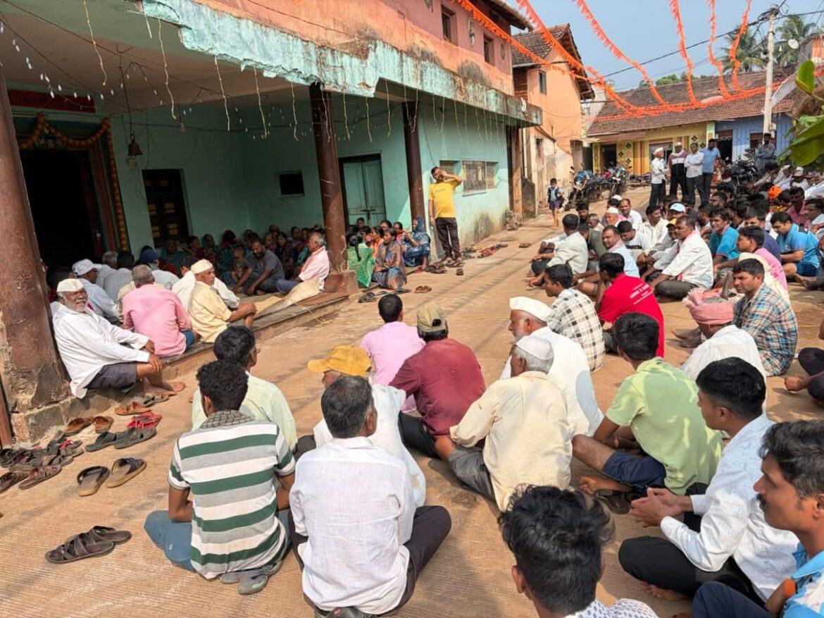 राकसकोपमध्ये ग्रामदैवत पंचराशी देवी मंदिराच्या जीर्णोद्धाराचा निर्णय; ग्रामस्थांची मोठी उपस्थिती!
